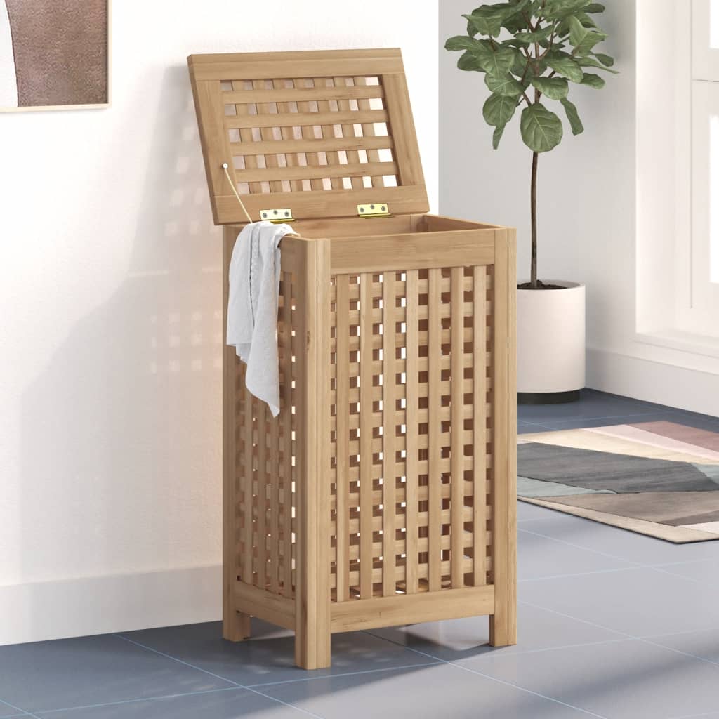Cesto Del Bucato In Legno Massello Di Teak