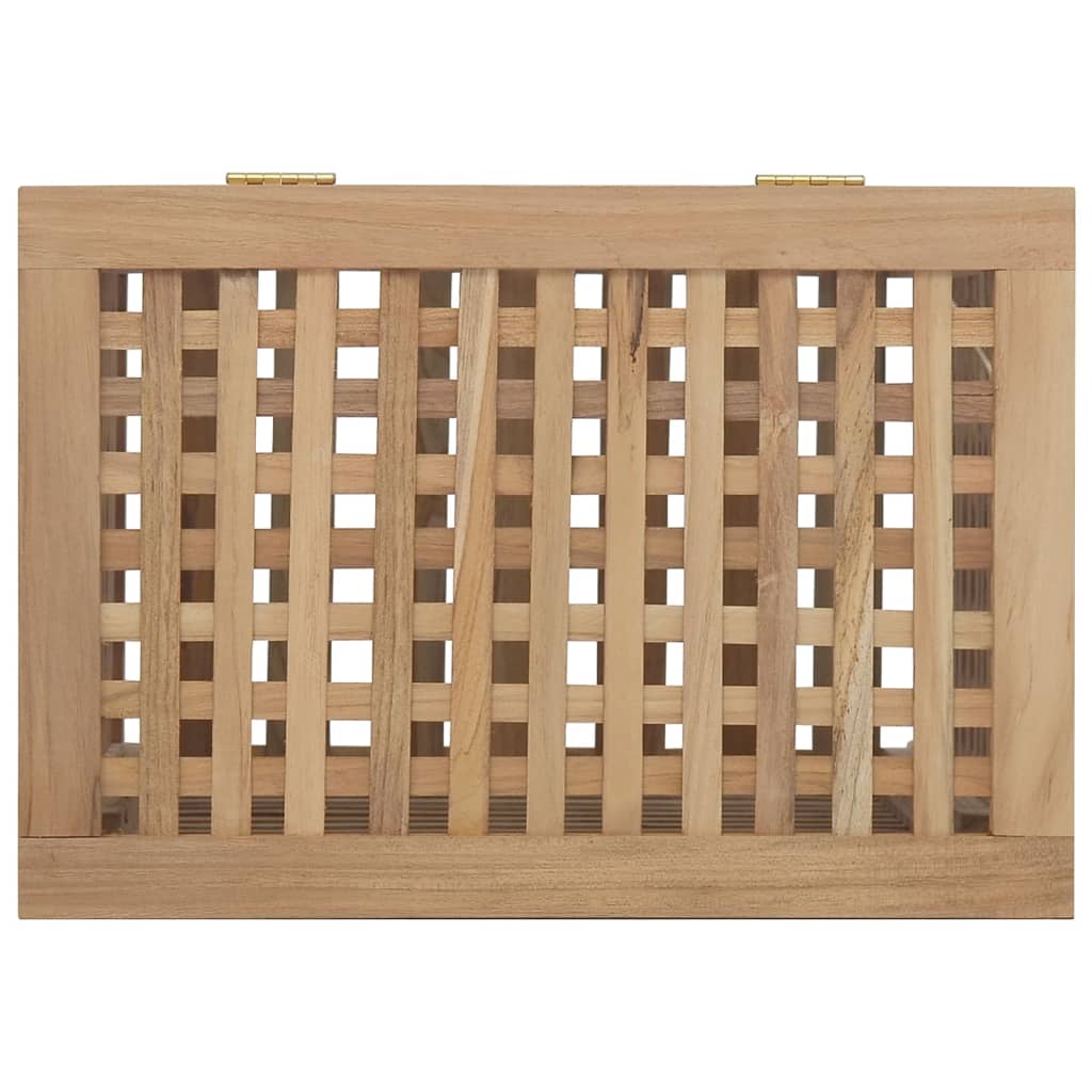 Cesto Del Bucato In Legno Massello Di Teak