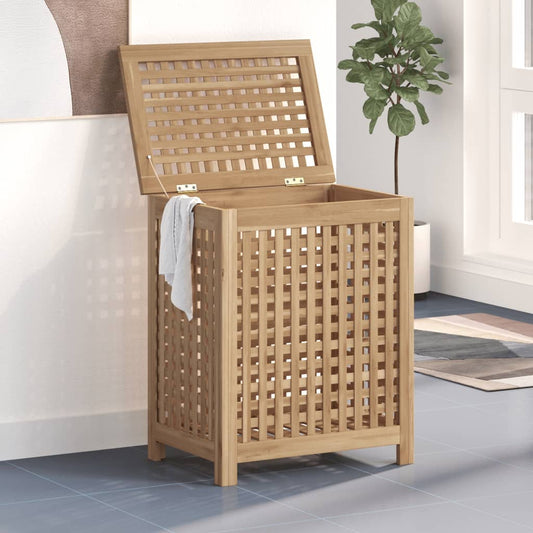 Cesto Del Bucato In Legno Massello Di Teak