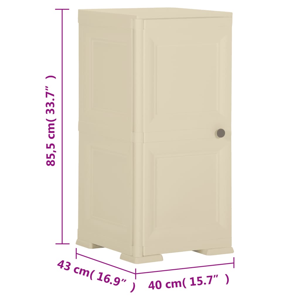 Armadietto In Plastica 40X43X85,5Cm Effetto Legno Angora