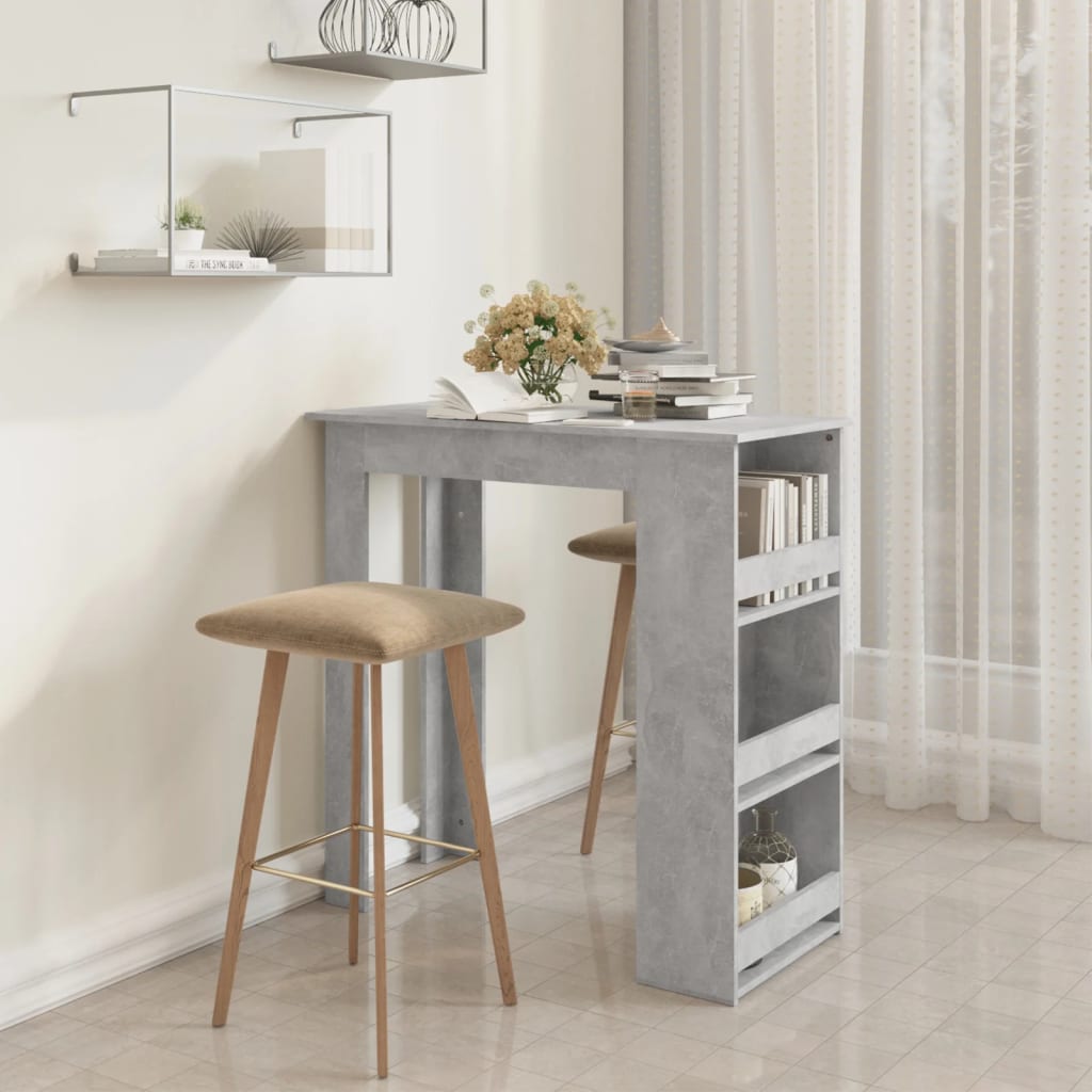 Tavolino Da Bar Con Ripiani Marrone Rovere 102X50X103,5 Cm
