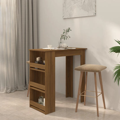 Tavolino Da Bar Con Ripiani Marrone Rovere 102X50X103,5 Cm