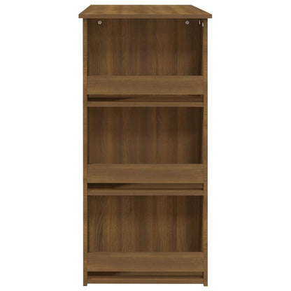Tavolino Da Bar Con Ripiani Marrone Rovere 102X50X103,5 Cm