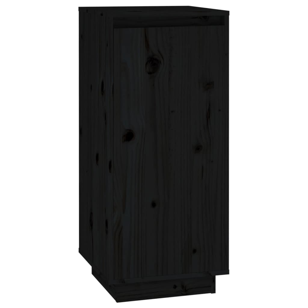 Scarpiera Nera 35X35X80 Cm In Legno Massello Di Pino