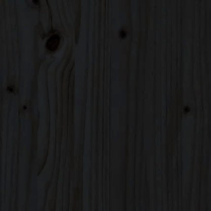 Scarpiera Nera 35X35X80 Cm In Legno Massello Di Pino