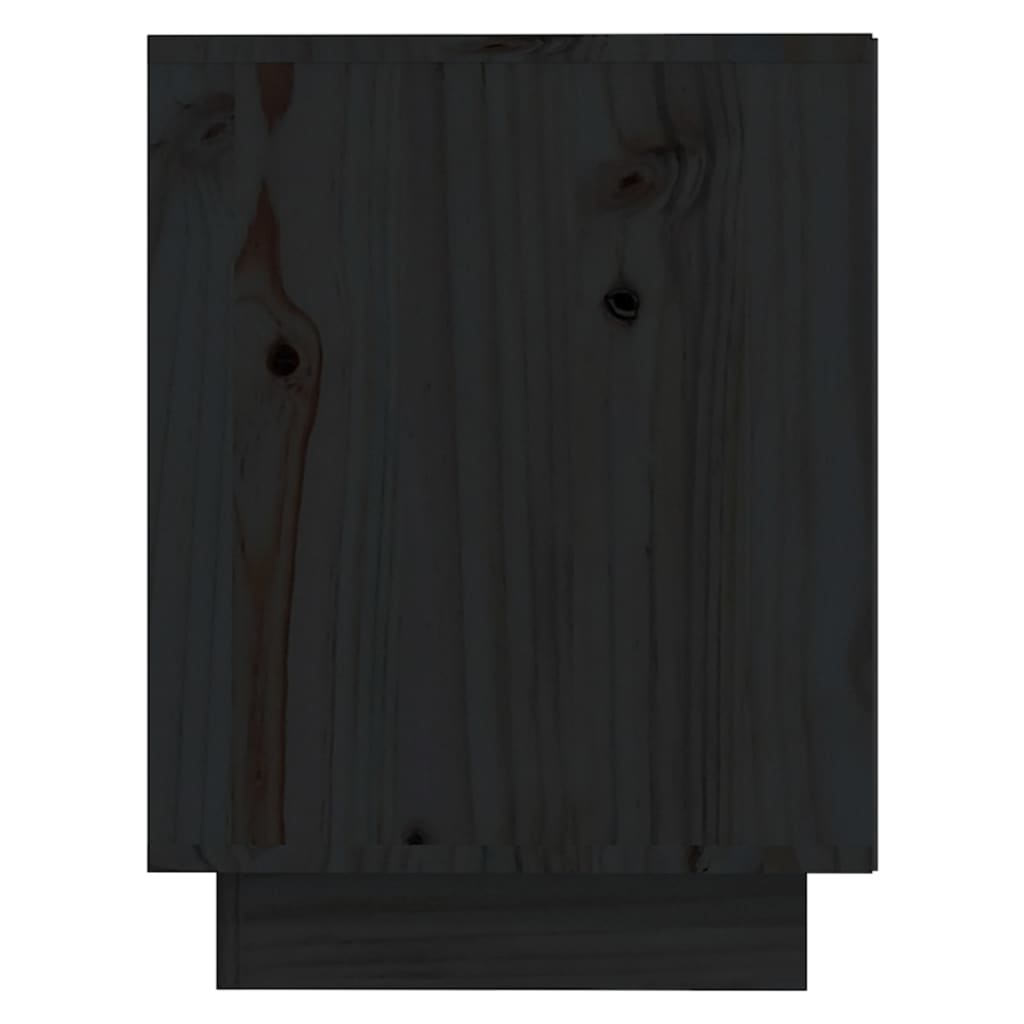 Scarpiera Nera 110X34X45 Cm In Legno Massello Di Pino