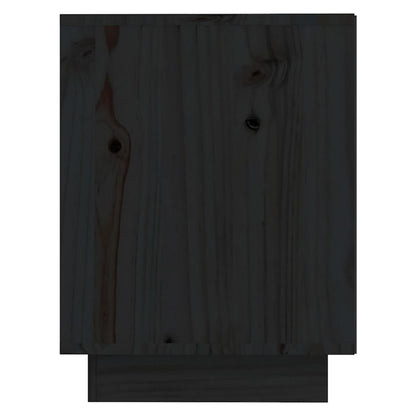 Scarpiera Nera 110X34X45 Cm In Legno Massello Di Pino