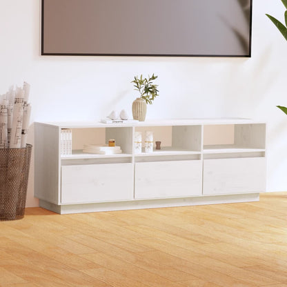 Mobile Tv Marrone Cera 140X37X50 Cm Legno Massello Di Pino