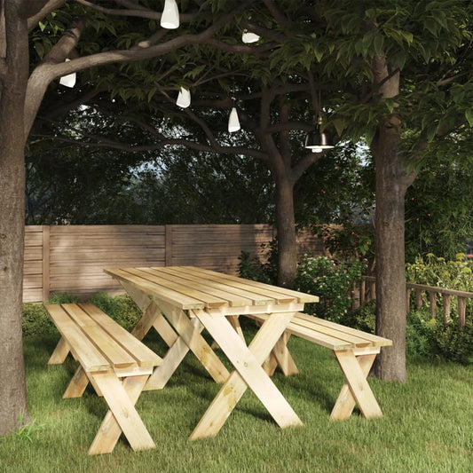 Tavolo Da Giardino In Legno Di Pino Impregnato