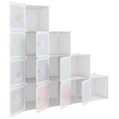 Scaffale Portaoggetti Per Bambini Con 10 Cubi Bianchi In Pp Bianco