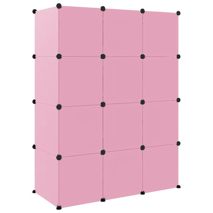 Scaffale Portaoggetti Per Bambini Con 12 Cubi In Pp