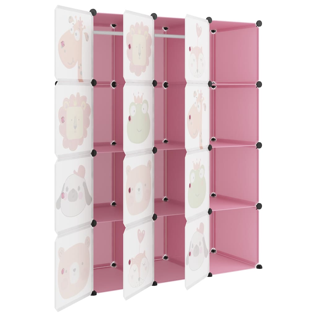 Scaffale Portaoggetti Per Bambini Con 12 Cubi In Pp