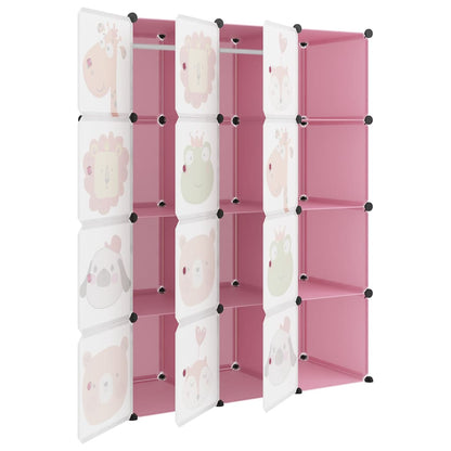 Scaffale Portaoggetti Per Bambini Con 12 Cubi In Pp
