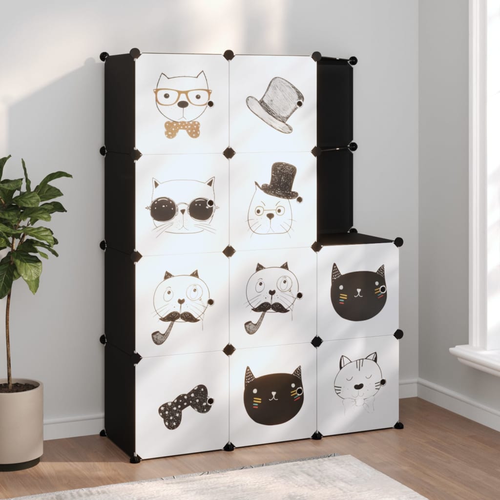 Scaffale Portaoggetti Per Bambini Con 12 Cubi In Pp