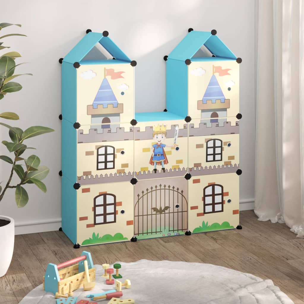 Scaffale Portaoggetti Per Bambini Con 12 Cubi In Pp