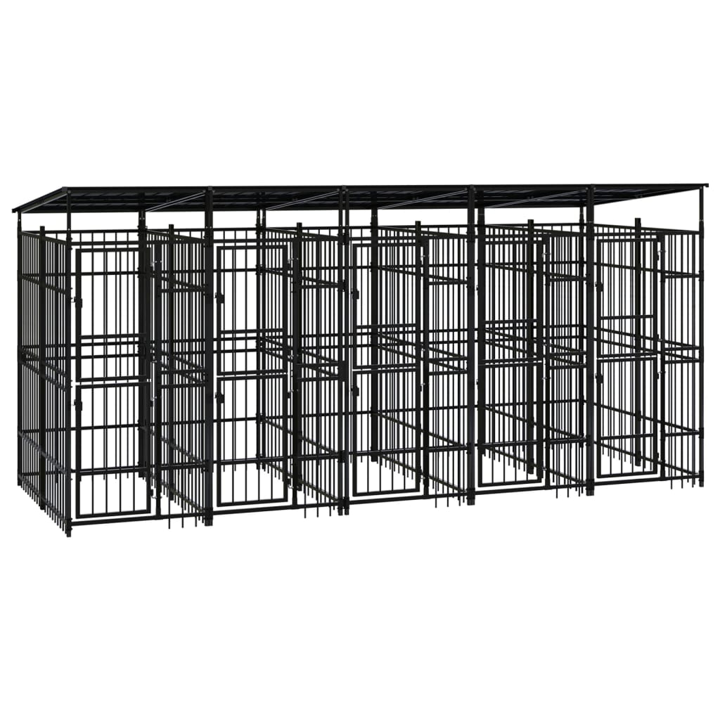 Gabbia Per Cani Da Esterno In Acciaio 1,84 M²