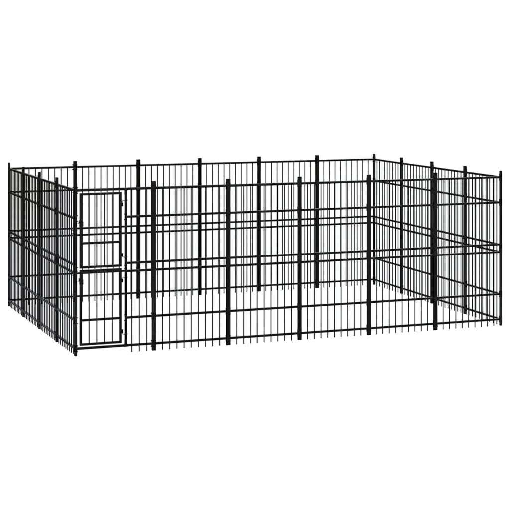 Gabbia Per Cani Da Esterno In Acciaio 36,86 M²