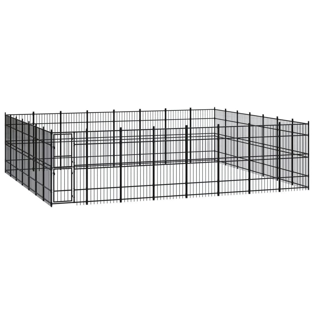 Gabbia Per Cani Da Esterno In Acciaio 36,86 M²