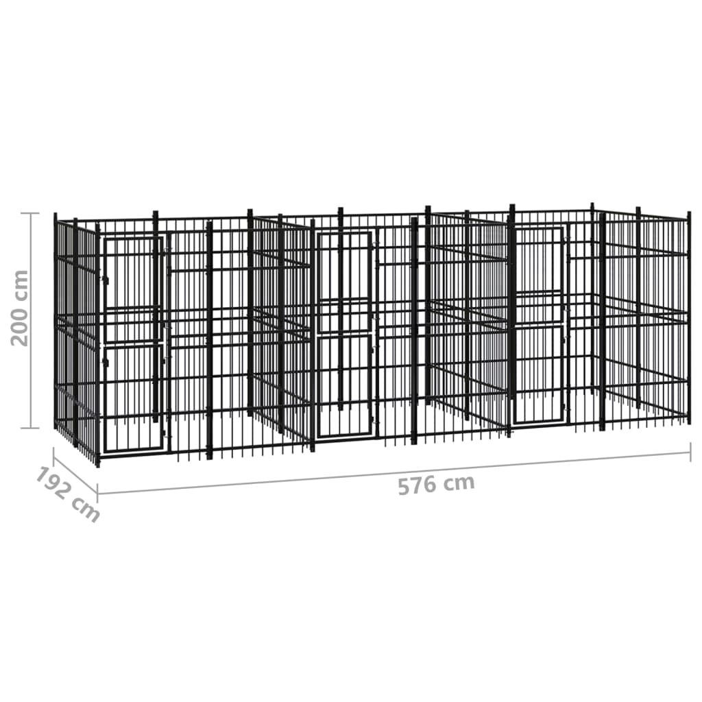 Gabbia Per Cani Da Ester In Acciaio 11,06 M²