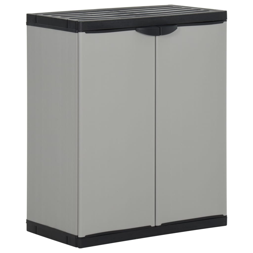 Armadio Per Rifiuti Da Giardino Grigio E Nero 68X40X85 Cm In Pp