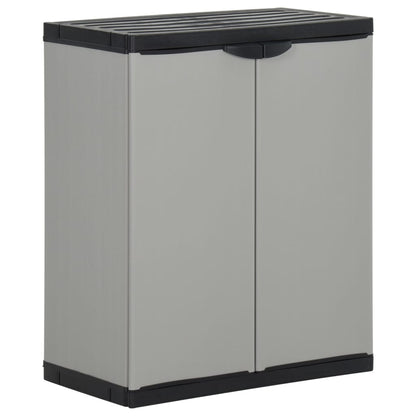 Armadio Per Rifiuti Da Giardino Grigio E Nero 68X40X85 Cm In Pp