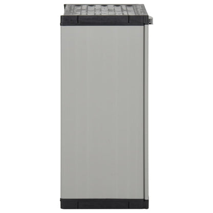 Armadio Per Rifiuti Da Giardino Grigio E Nero 68X40X85 Cm In Pp