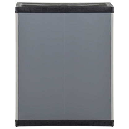 Armadio Per Rifiuti Da Giardino Grigio E Nero 68X40X85 Cm In Pp