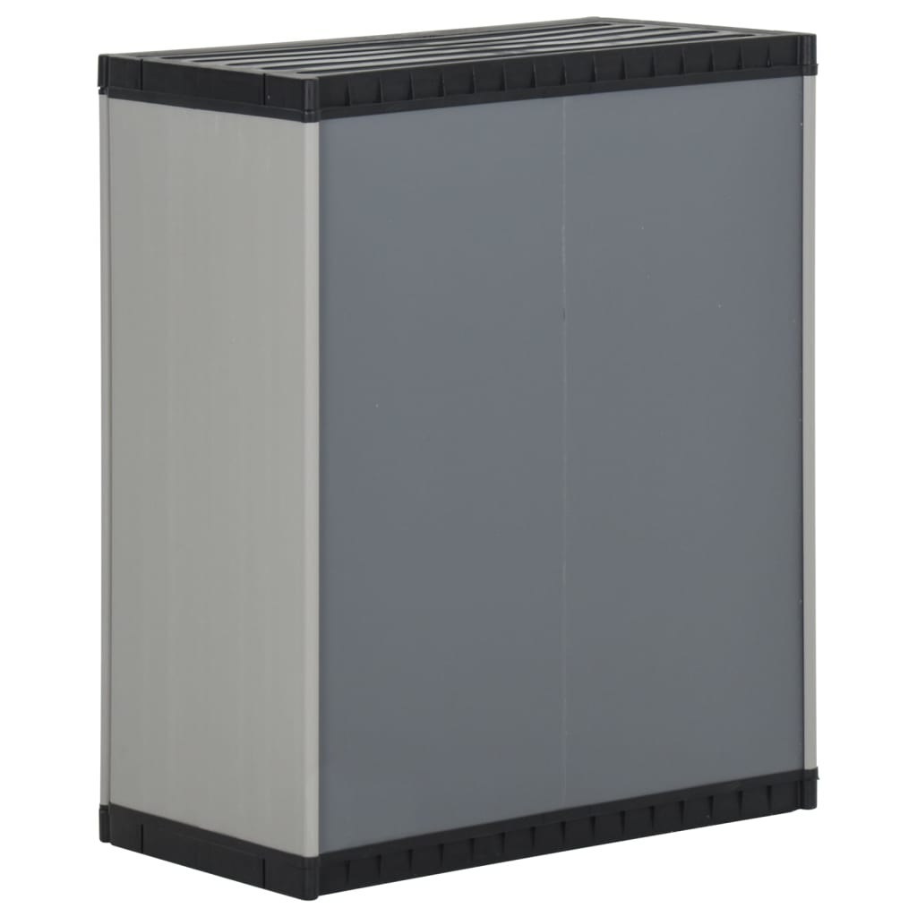 Armadio Per Rifiuti Da Giardino Grigio E Nero 68X40X85 Cm In Pp