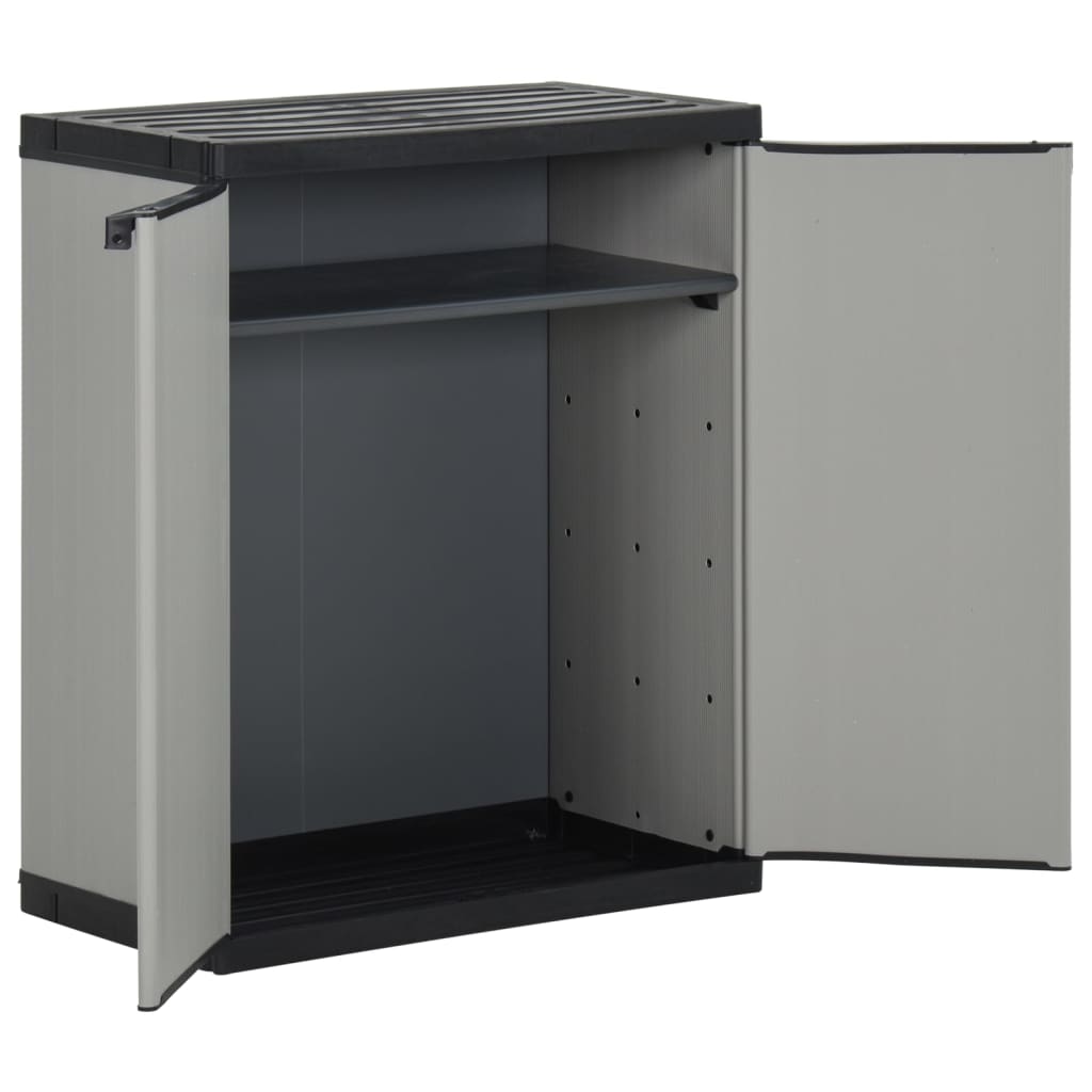 Armadio Per Rifiuti Da Giardino Grigio E Nero 68X40X85 Cm In Pp