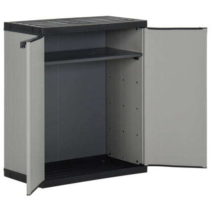 Armadio Per Rifiuti Da Giardino Grigio E Nero 68X40X85 Cm In Pp