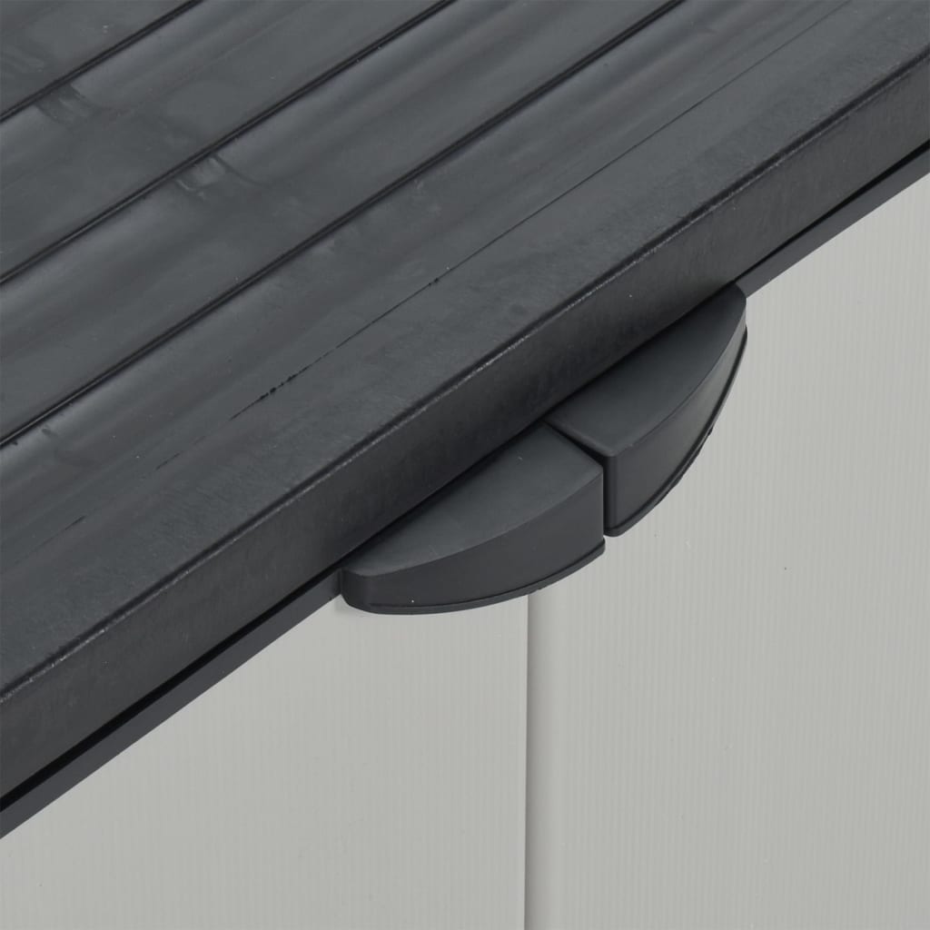 Armadio Per Rifiuti Da Giardino Grigio E Nero 68X40X85 Cm In Pp
