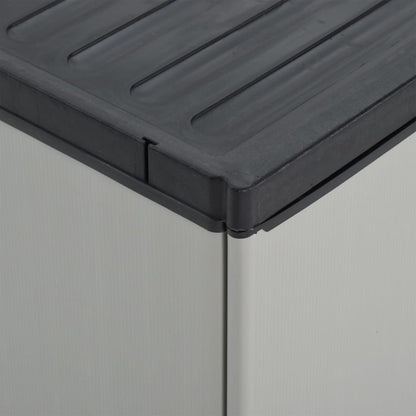 Armadio Per Rifiuti Da Giardino Grigio E Nero 68X40X85 Cm In Pp
