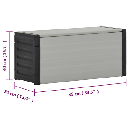 Contenitore Per Rifiuti Da Giardino Grigio 85X34X40 Cm