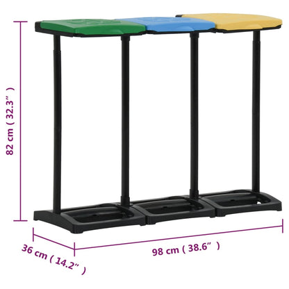 Supporti Sacchi Rifiuti Con Coperchio 240-330 L Multicolori Pp