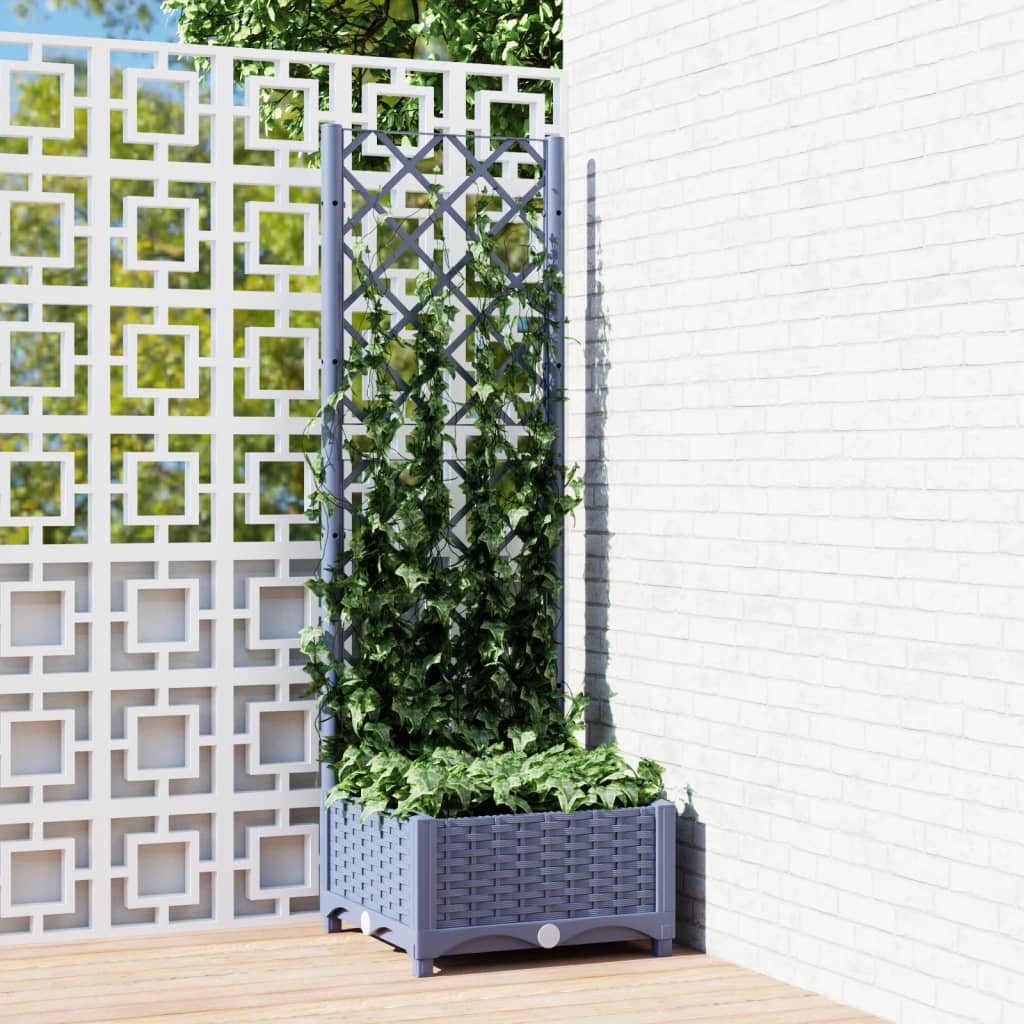 Fioriera Giardino Con Graticcio 120X40X136Cm Pp
