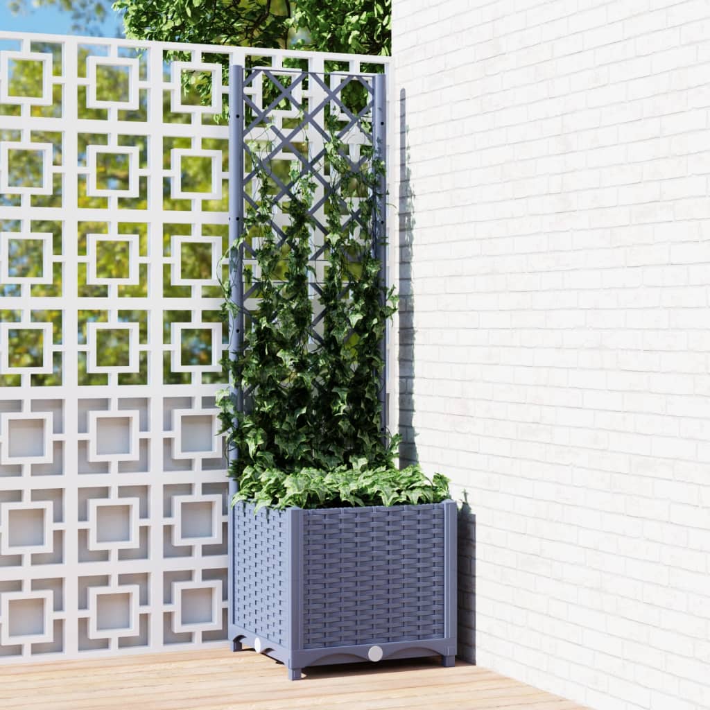 Fioriera Giardino Con Graticcio 120X40X136Cm Pp