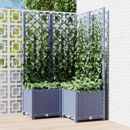 Fioriera Giardino Con Graticcio 120X40X136Cm Pp