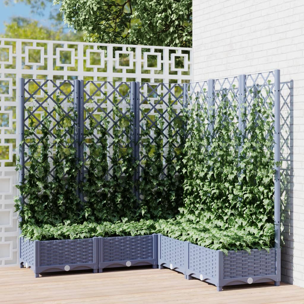 Fioriera Giardino Con Graticcio 120X40X136Cm Pp