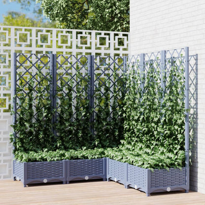 Fioriera Giardino Con Graticcio 120X40X136Cm Pp