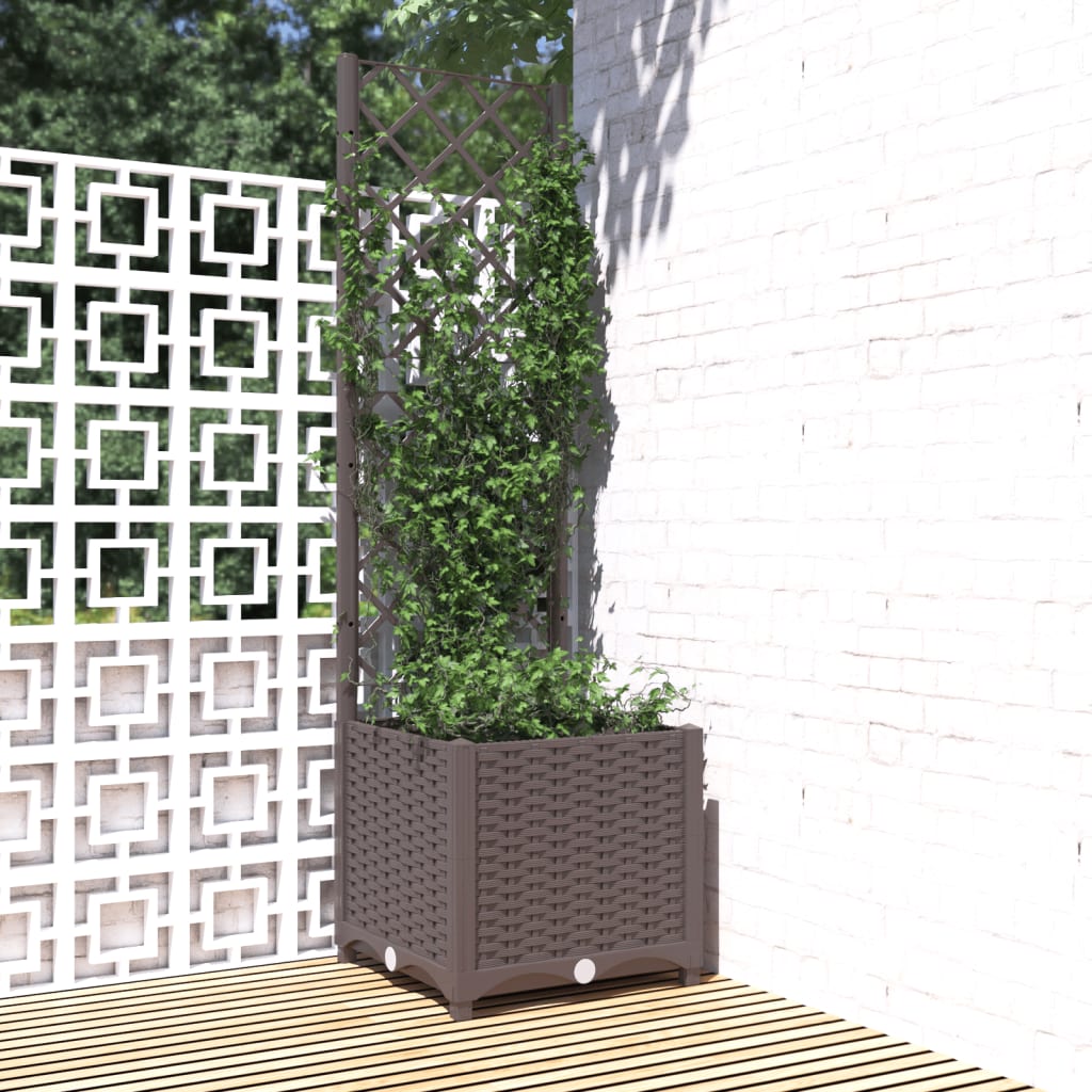Fioriera Giardino Con Graticcio 120X40X136Cm Pp