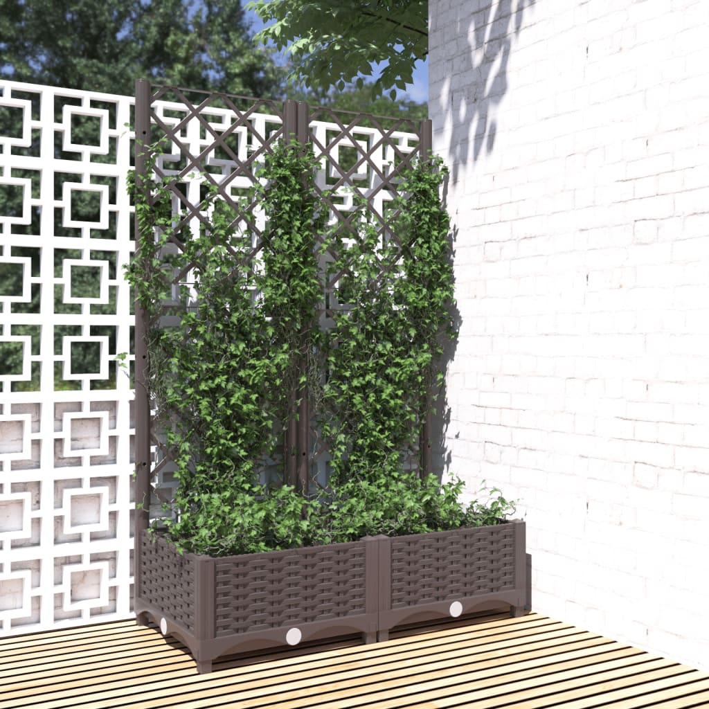 Fioriera Giardino Con Graticcio 120X40X136Cm Pp