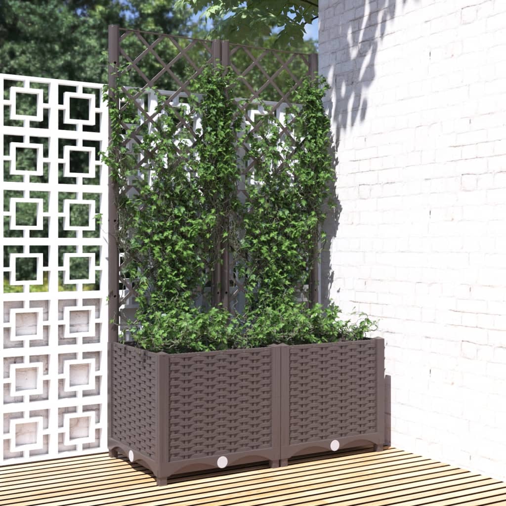 Fioriera Giardino Con Graticcio 120X40X136Cm Pp