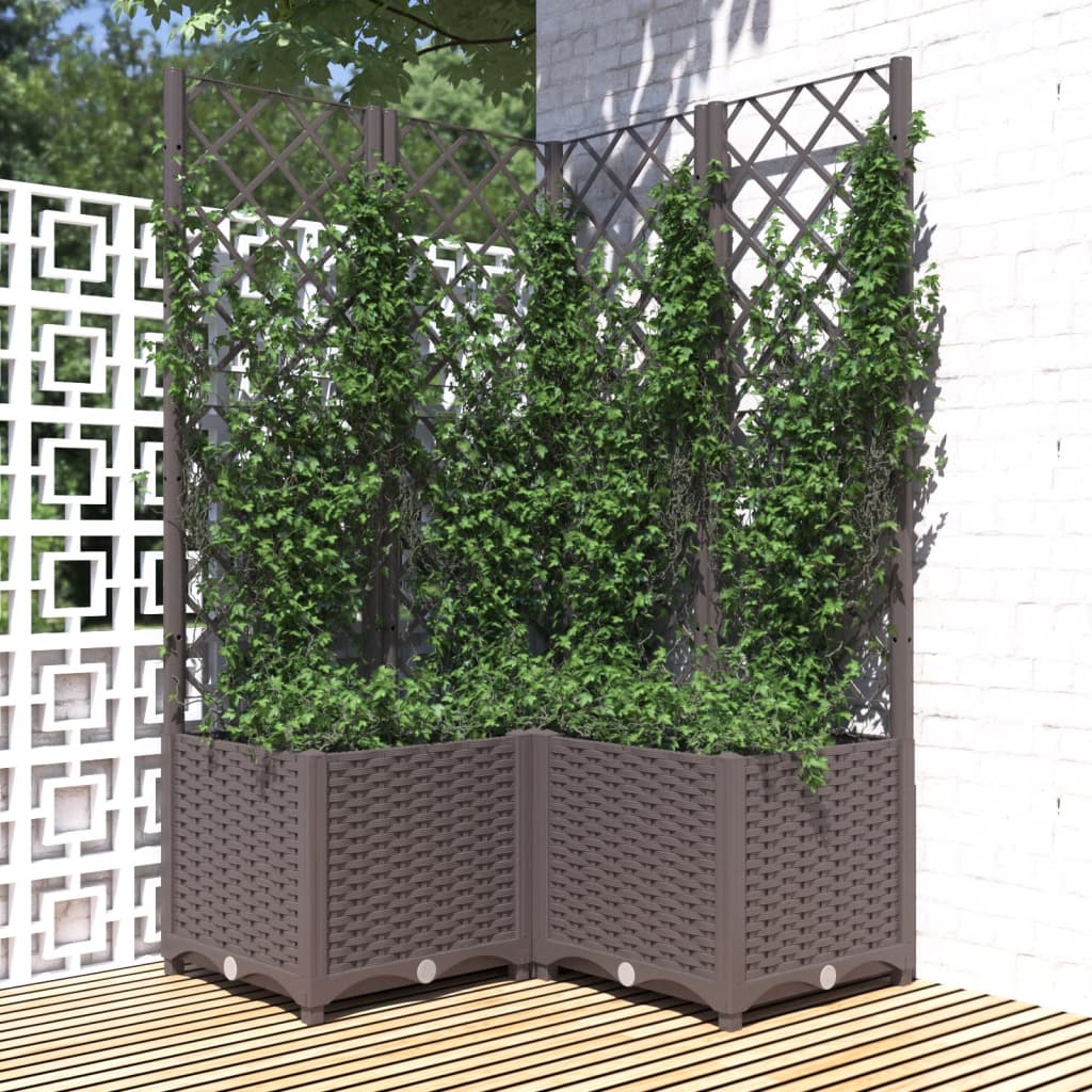 Fioriera Giardino Con Graticcio 120X40X136Cm Pp