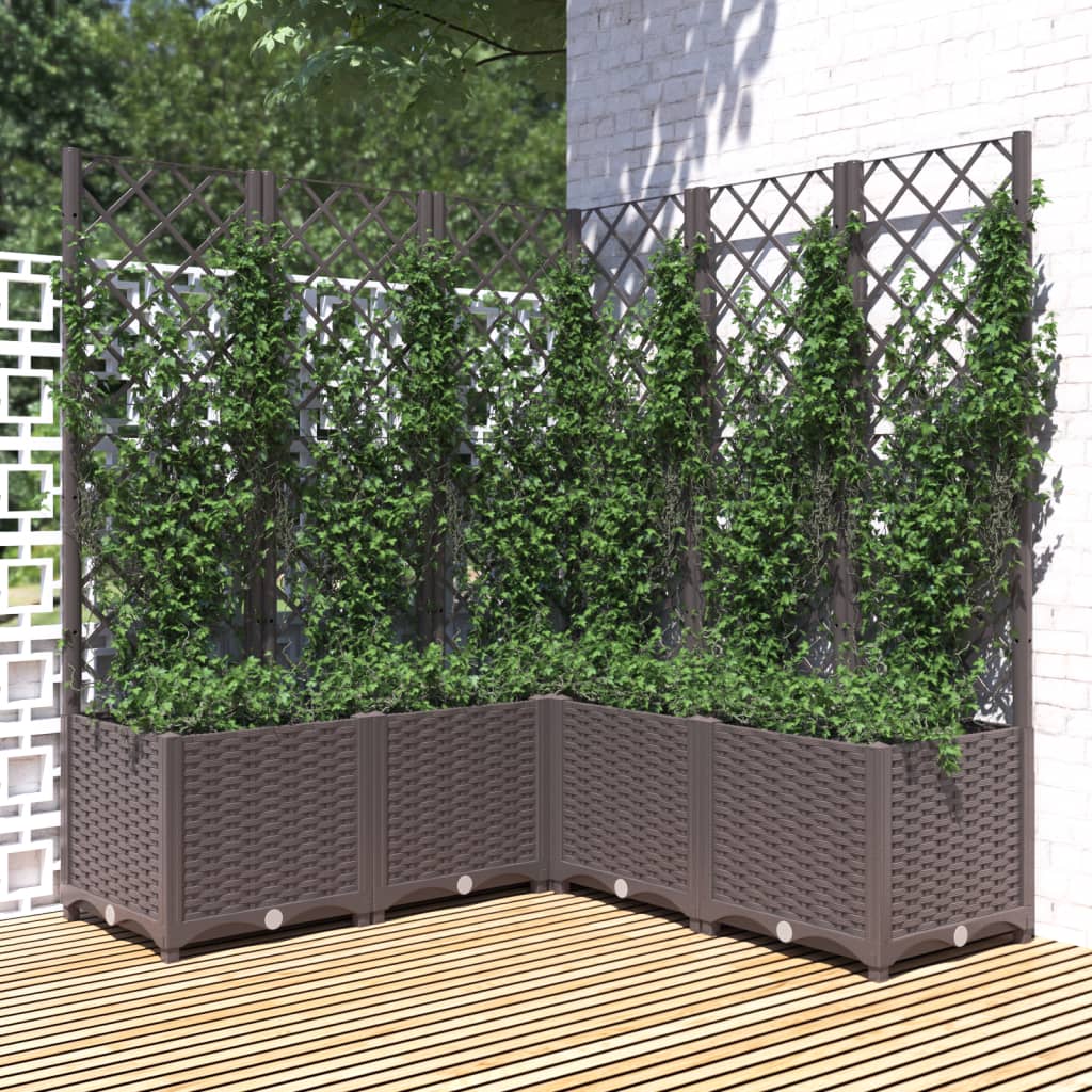 Fioriera Giardino Con Graticcio 120X40X136Cm Pp