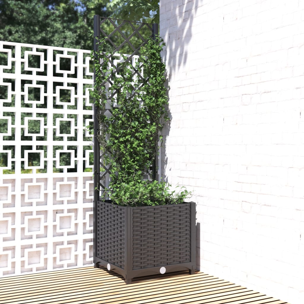 Fioriera Giardino Con Graticcio 120X40X136Cm Pp