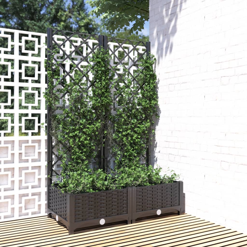 Fioriera Giardino Con Graticcio 120X40X136Cm Pp