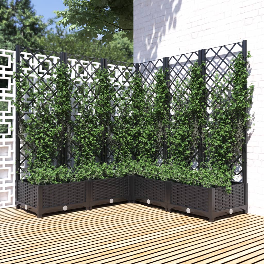 Fioriera Giardino Con Graticcio 120X40X136Cm Pp