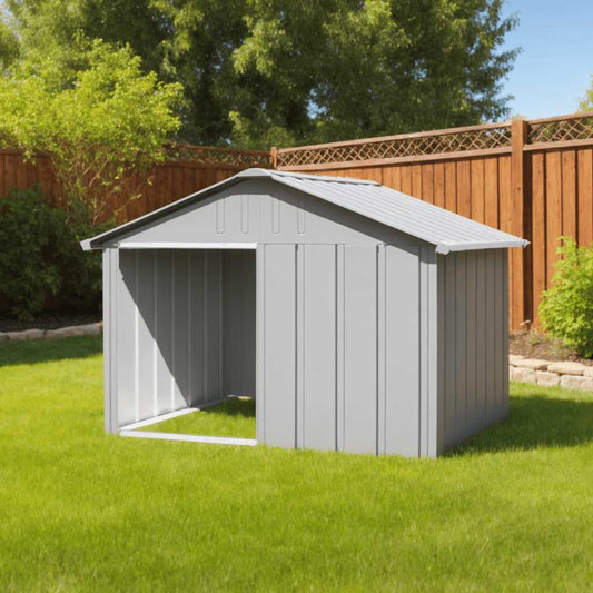 Casetta Per Cani 116,5X103X81,5 Cm Acciaio Zincato
