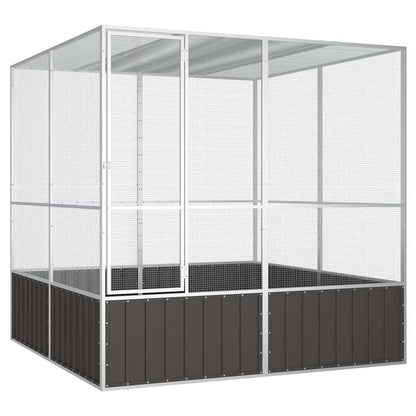 Gabbia Uccelli 213,5X217,5X211,5 Cm Acciaio Zincato