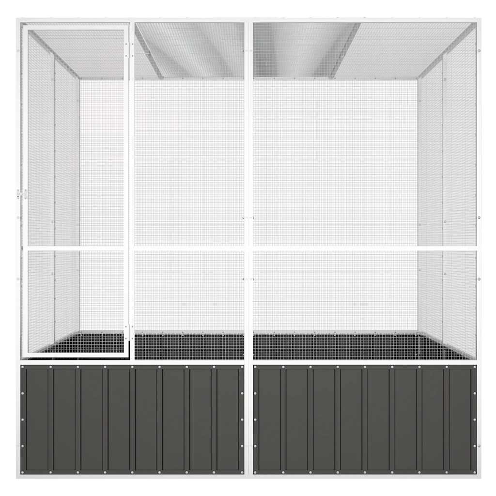 Gabbia Uccelli 213,5X217,5X211,5 Cm Acciaio Zincato